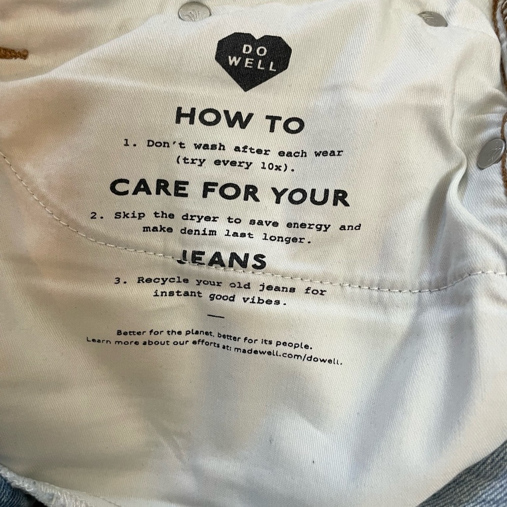 Madewell The Perfect Vintage Straight High Rise Light Medium Blue Wash Size 29 - Picture 11 of 16